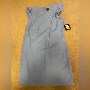 Jessica Howard NEW SLEEVELESS Dress ruffle sleeve BLUE size 14 Macys